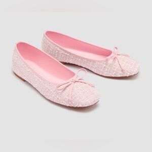 CIDER BOWKNOT TWEED MARY JANE BALLET FLATS Size 7